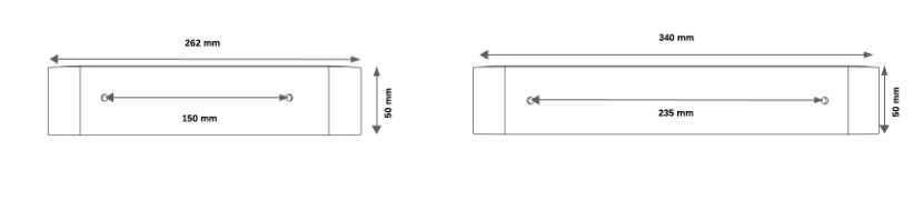 Dimensions des panneaux latéraux du Touch C12 VESA